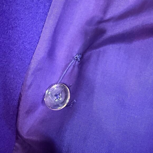 Fashions by Jill Vtg 80s Purple Double breasted 100% Wool Coat Lined Small USA - Picture 13 of 14